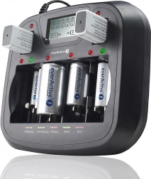 EVERACTIVE univerzální nabíječka Ni‑MH s LCD a USB, 8 kanálů