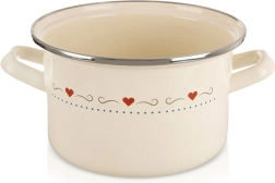 Smaltovaný hrnec Tonca 18 cm, 2 l, krémový