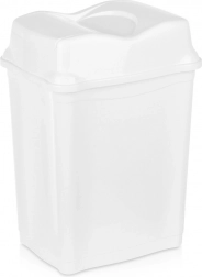 Plastový odpadkový koš s výklopným víkem 28 l bílý