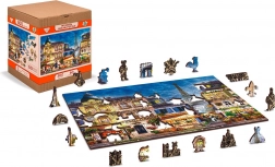 Dřevěné puzzle Snídaně v Paříži 2v1 - 75 dílků