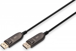 Hybrydní DisplayPort kabel 1.4 AOC 8K 60 Hz DP–DP 20 m – Černá