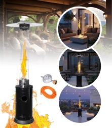 Venkovní plynový terasový ohřívač s viditelným plamenem 5000–12500 W