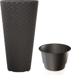Květináč Matuba Slim s vložkou 40 cm antracit