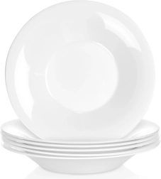 Hluboké talíře z opálového skla 21,5 cm, 400 ml, 6 ks