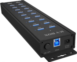 Icy Box IB-HUB1720-U3 20portový USB hub s napájením 96 W