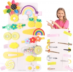 sada barevných spon do vlasů pro dívky, 14 ks