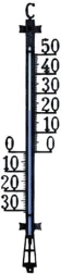 Venkovní nástěnný teploměr 50 cm, černý