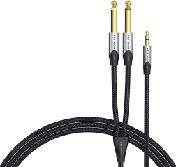 Audio kabel mini jack 3,5 mm na 2x jack 6,35 mm samec od Vention, 8m