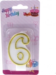 Vonná svíčka ve skle Bispol Chocolate & Cherry – Bílo‑zlatá