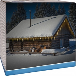 Venkovní světelná led závěsná girlanda – rampouchy 6,9 m, 72 LED, teplá bílá