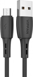 Kabel USB k Micro USB Vipfan Racing X05, 3A, 1m, černý