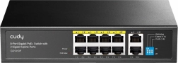 Gigabitový PoE+ switch 8× RJ45 s 2× gigabitovým uplinkem, 120 W