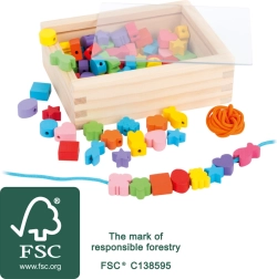 Dřevěné navlékací korálky Small Foot