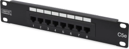 Patch panel 10" 8 portů kat. 5e U/UTP 1U černý DIGITUS
