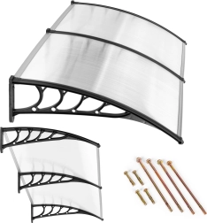 dvojitá vchodová stříška 200 × 100 cm z polykarbonátu