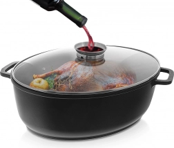 Granitová oválná pekáč s poklicí 12 l ORION Grande