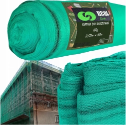 Ochranná síť na lešení zelená 2,57 × 10 m