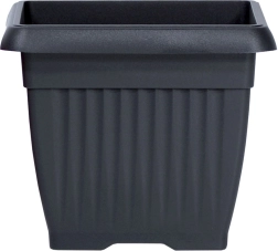 Květináč Terra hranatý 24 cm antracitový