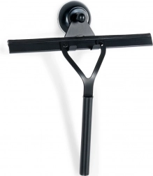 Černá stěrka na sklo s přísavkovým háčkem