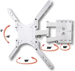 Nastavitelný bílý nástěnný držák pro LCD/LED 23 až 55 palců