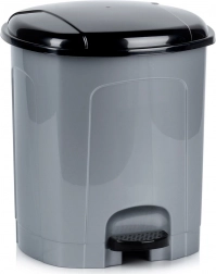 Plastový pedálový odpadkový koš 11,5 l – šedý