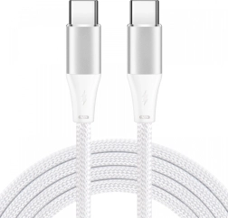 Usb-c kabel 2 m bílý, 60 W, PD 3.0 a QC 4.0+
