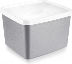 Šedý plastový box na potraviny s víkem 1,1 l