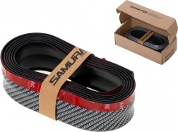 Univerzální gumový spoiler na nárazník s karbonovým vzorem 2,5 m – Černá