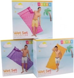 Nafukovací lehátko do vody 229 × 86 cm s vlnkovou strukturou a polštářem