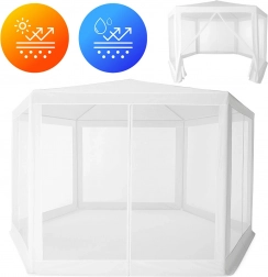 Zahradní pavilonový stan 2x2x2 m s moskytiérou Bílý MultiGarden