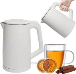 Cestovní bezdrátová rychlovarná konvice 1,8 l 1500 W s otočnou základnou – bílá