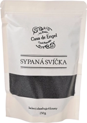 Černý sypaný vosk na výrobu svíček s 4 knoty (250 g)