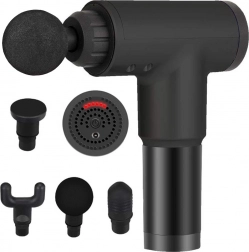 Masážní pistole pro hlubokou svalovou masáž, 6 rychlostí a 4 nástavce