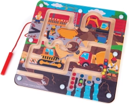 Magnetické bludiště staveniště Bigjigs Toys