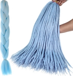 Syntetické copánky – vlasové příčesky – Modrá