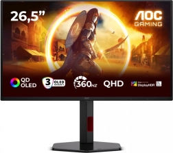 Herní monitor 26,5" QD‑OLED 360 Hz s pivotem a HDMI/DP