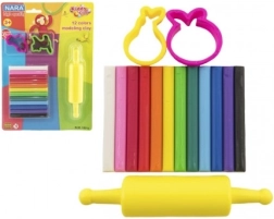 Modelína NARA kreativní sada s vykrajovátky a válečkem