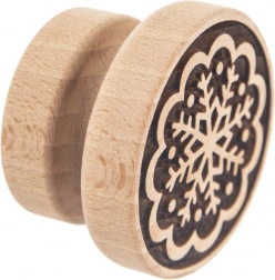 Dřevěné razítko na sušenky sněhová vločka 5,5 cm