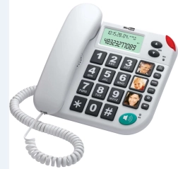 Drátový telefon MaxCom KXT 480 BB bílý