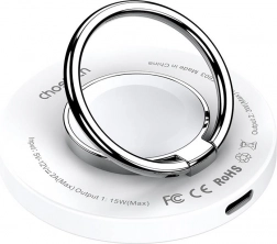 Bezdrátová nabíječka 2 v 1 s držákem Choetech (bílá)