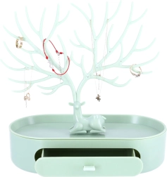 Stojan na šperky ve tvaru paroží – zelený