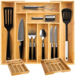 Bambusový rozkládací organizér do zásuvky RUHHY