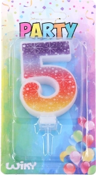 Párty svíčka číslo 5 Hvězdy