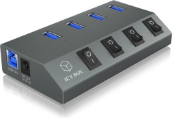 Čtyřportový USB 3.0 hub s vypínači IB-HUB1405C