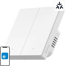 Sonoff m5 matter chytrý nástěnný vypínač 2kanálový, 86 mm, bílý