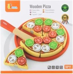 Dřevěná pizza na krájení pro děti 18m+