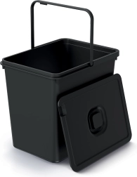 Odpadkový koš Systema Basic Flap 23 l – recyklovaná černá