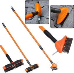 Sada drátěných kartáčů na čištění spár dlažby se škrabkou