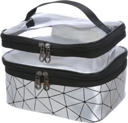 Cestovní kosmetický kufřík stříbrný