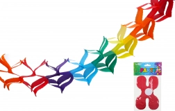 Barevná papírová girlanda 3 m